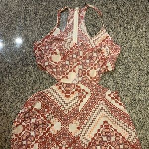 Multi colored cut out romper